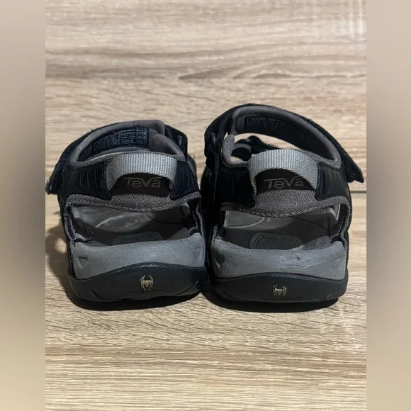 Teva Tirra Black leather Outdoor Hiking strap Sandals women’s size 8 - Picture 6 of 10